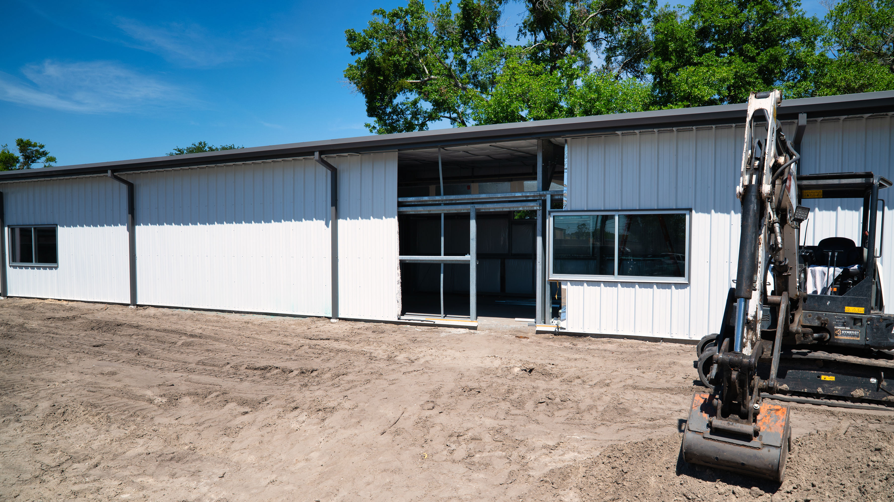 Outside the new Engineering and shop class building image 9